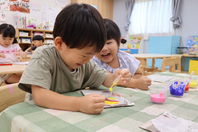 にじみ絵をやってみよう！（4歳児）