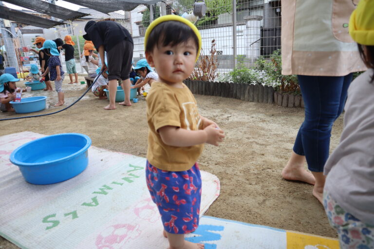 水遊び大好き♡（0歳児）