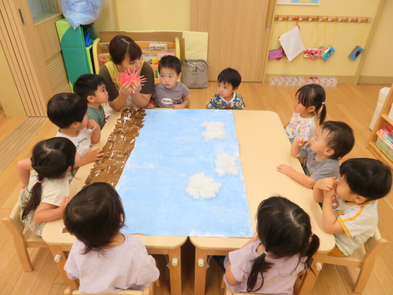 空と雲と土と太陽と、、（２歳児）